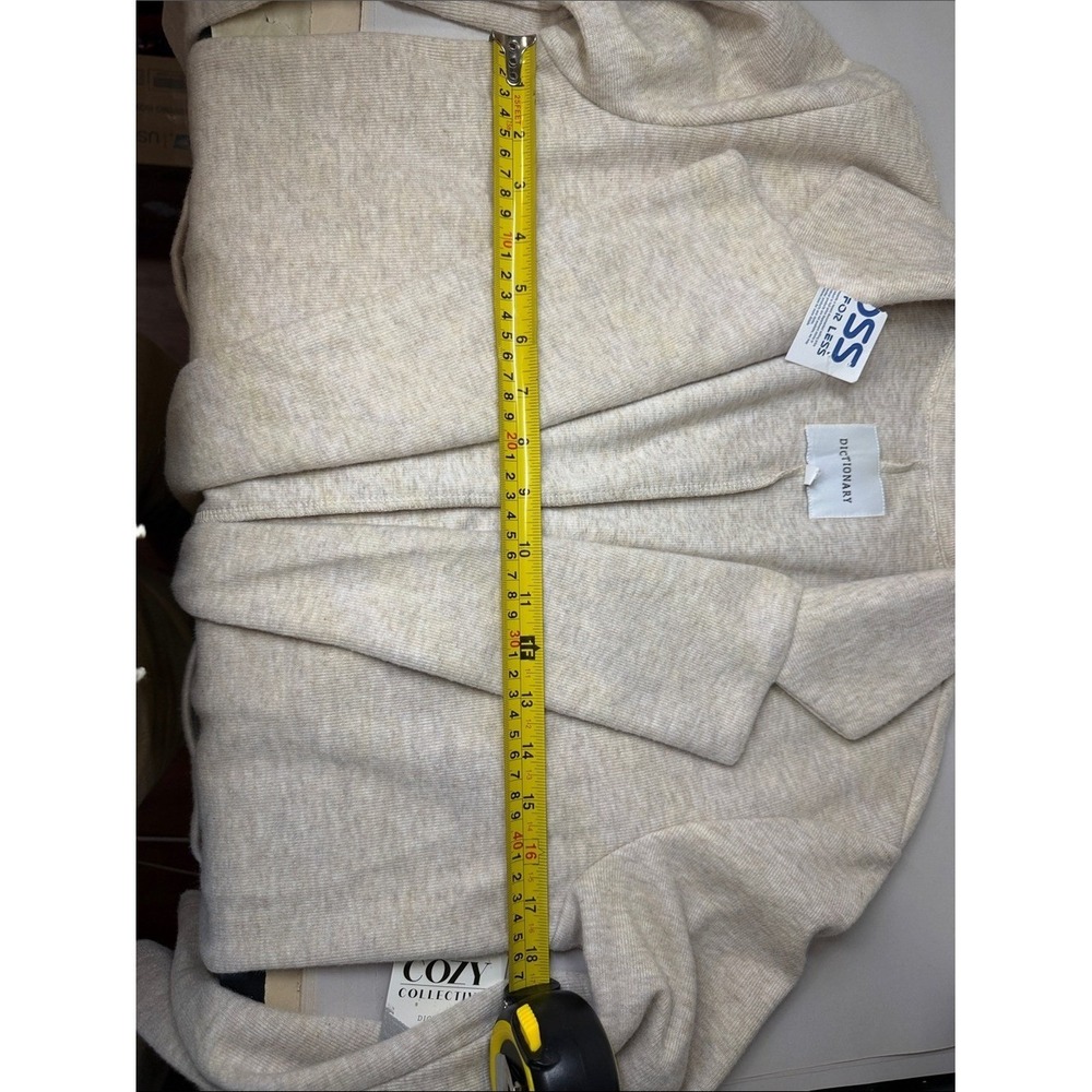 Dictionary Open-Front Cream Cardigan Coatigan - Picture 9 of 11